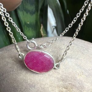 Sterling Ruby Necklace